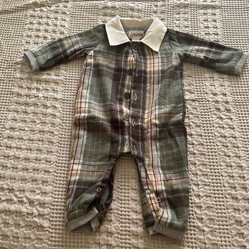 Me & Henry Plaid Romper (New!)